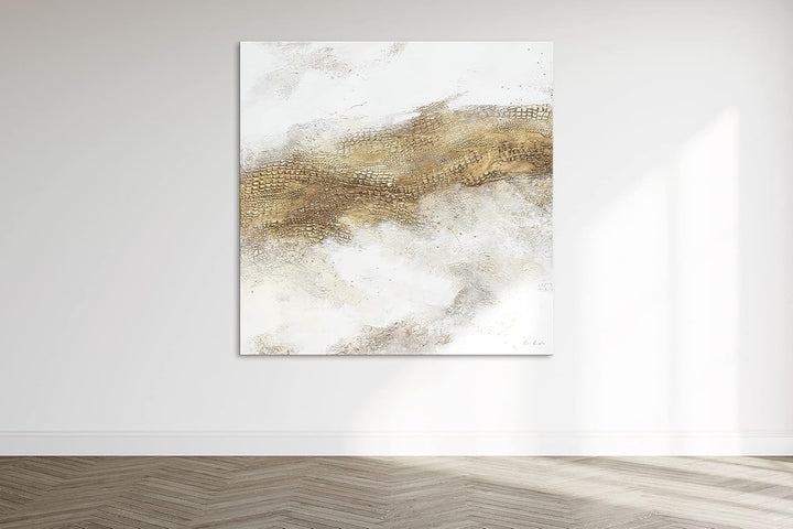 YS-Art Luxus Abstrakt Acryl Gemälde auf Leinwand April handgemalt Wandbilder Wohnzimmer modern Wohnd