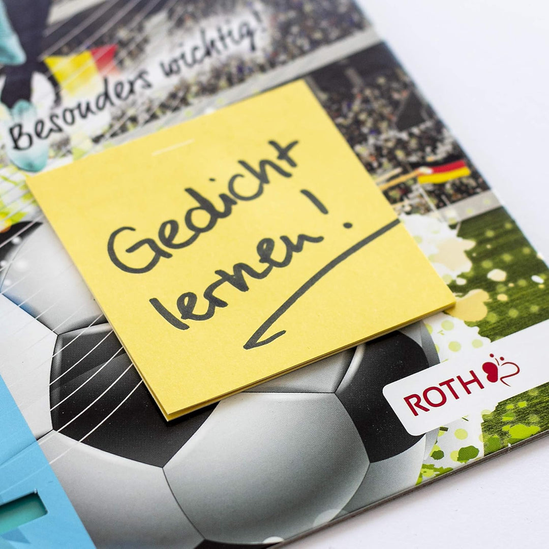 ROTH Klipp&Klar Stundenplan Steck Fix - Fussballer, A3 - ideal für Fussball-Fans in der Grundschule