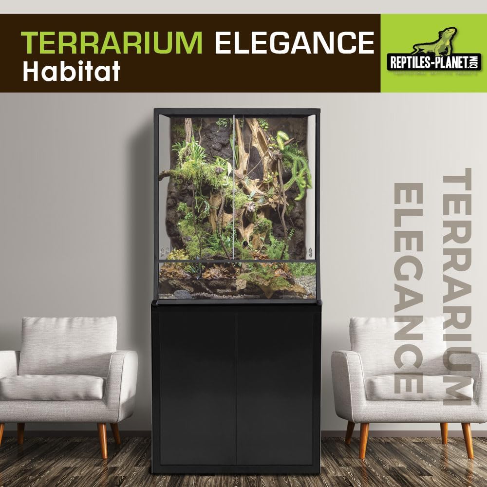 Reptiles Planet Aluminium Elegance Terrarium für Reptilien/# 304 45 x 30 x 30 schwarz Schwarz 45 x 3