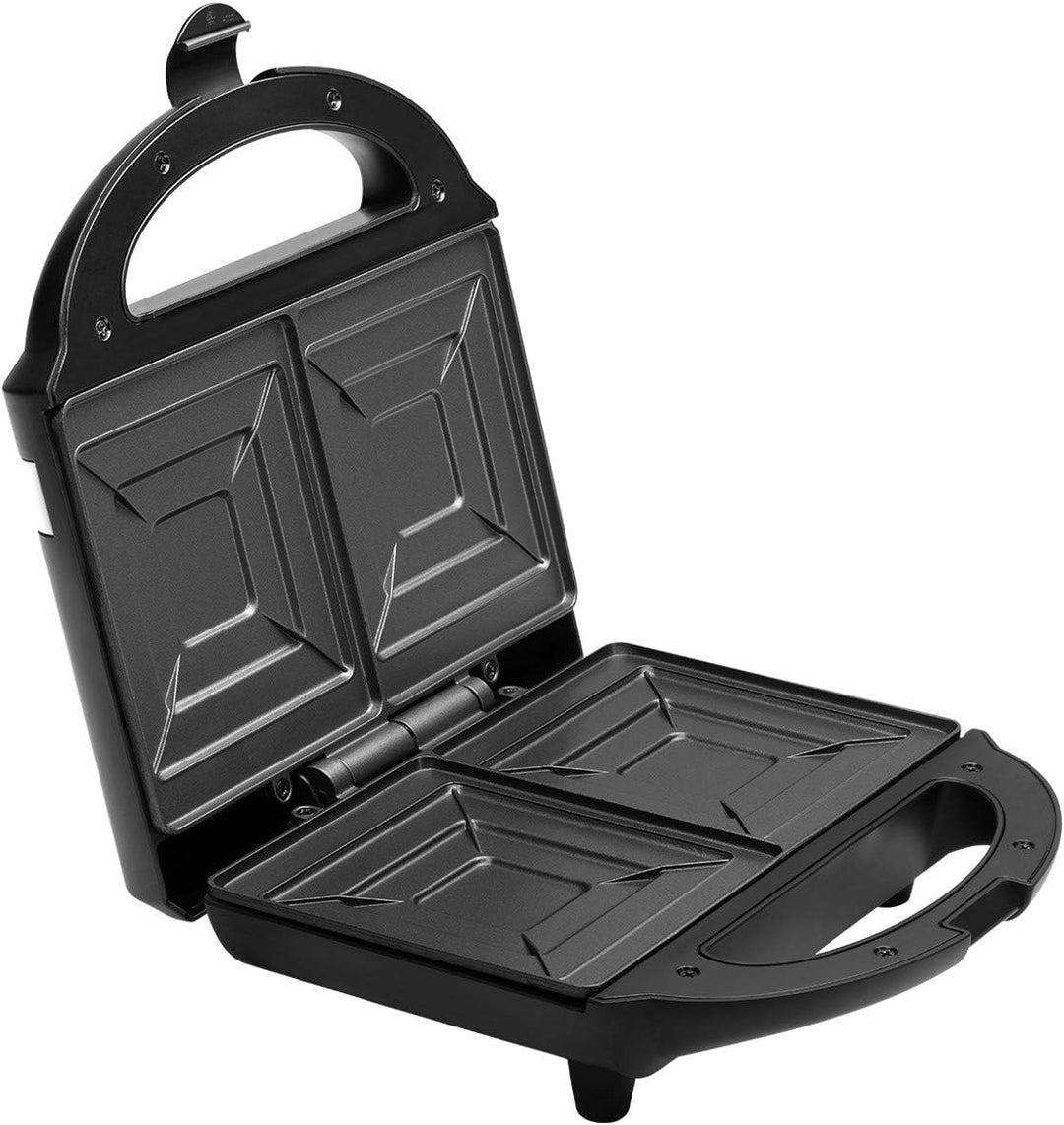 CONCEPT Hausgeräte SV3052 Sandwichmaker 700W Sandwichtoast (Quadratisch) Schwarz/Silber, Quadratisch