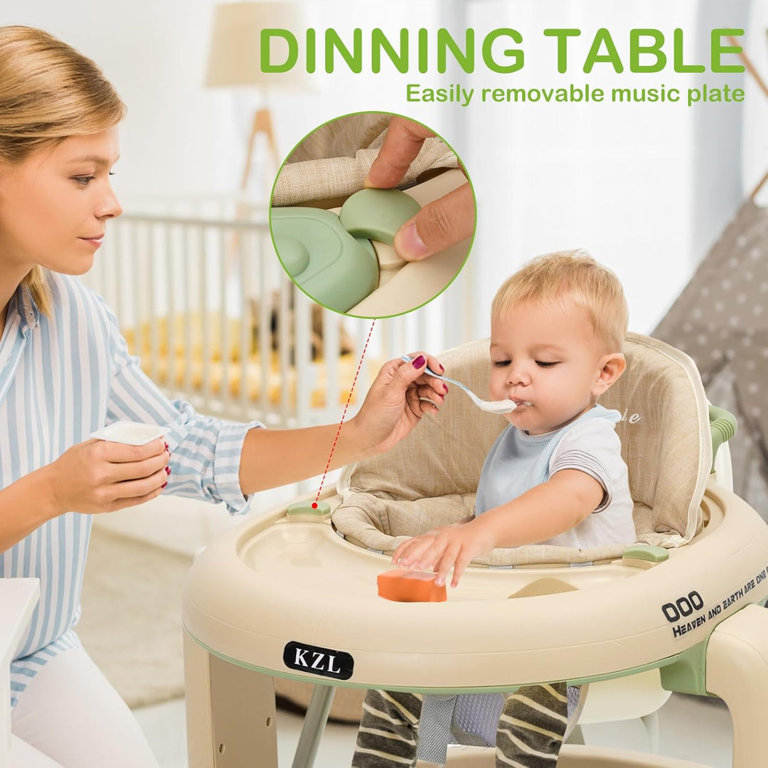Baby Lauflernhilfe, 3 in1 Baby Walker Höhenverstellbar, Überrollsicherer Lauflernwagen mit Leisen 36