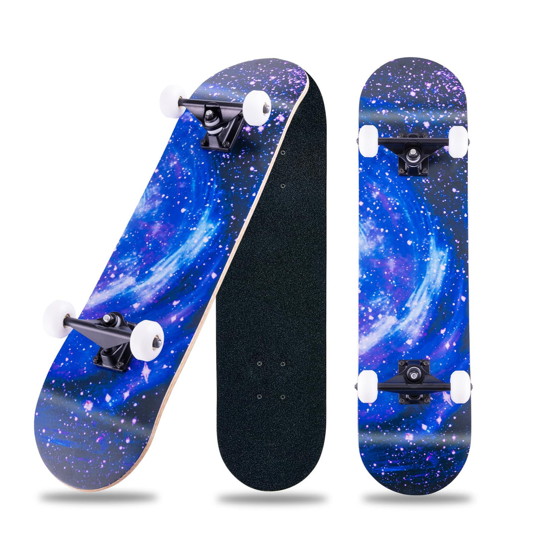 Skateboard 31 x 8 Zoll komplette Cruiser Skateboard für Anfänger,8-lagiger Ahornholz ABEC-11 Kugella
