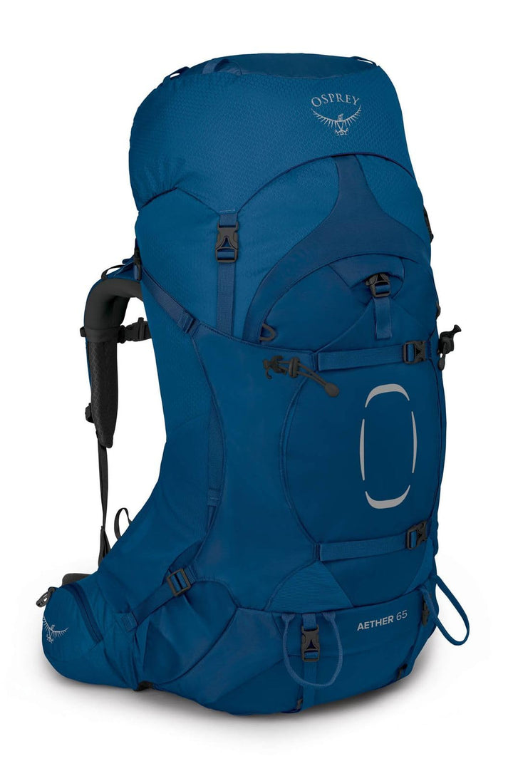 Osprey Aether 65 Trekkingrucksack für Männer Deep Water Blue S-M, Deep Water Blue S-M