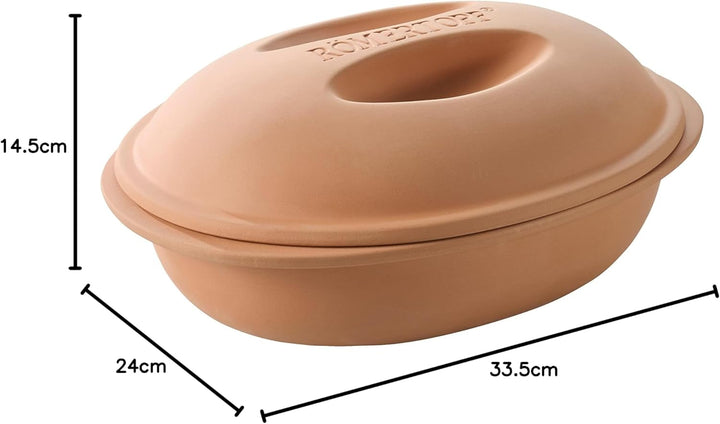 Römertopf Veggie Dampfgar Bräter mit Aromastegen 2,4 Liter