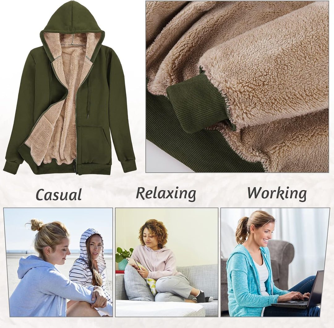 UMIPUBO Hoodie Damen Sweatjacke Fleecejacke Kapuzenpullover Warm Oberteil, Herbst und Winter Sweatsh