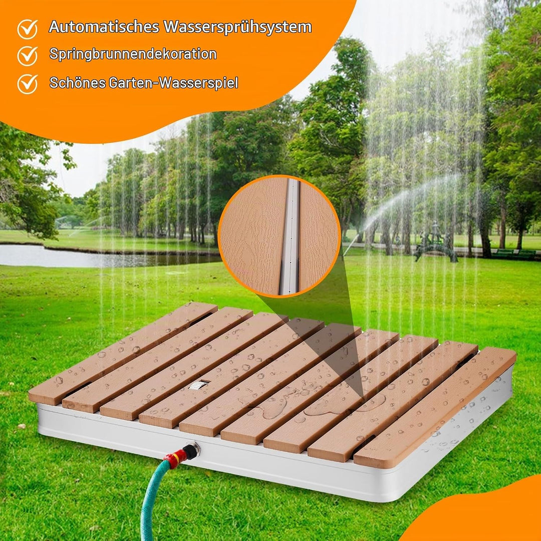 Bodendusche Gartendusche Rechteckig mit Fussrad-Steuerung bis 3,5m Höhe, Outdoor Dusche UV-beständig