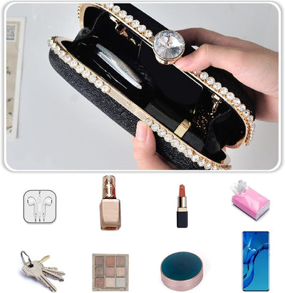 CORIOS Abendtasche Damen Strass Clutch Tasche Shiny Diamant Handtasche Klein Tasche Elegante Handtas