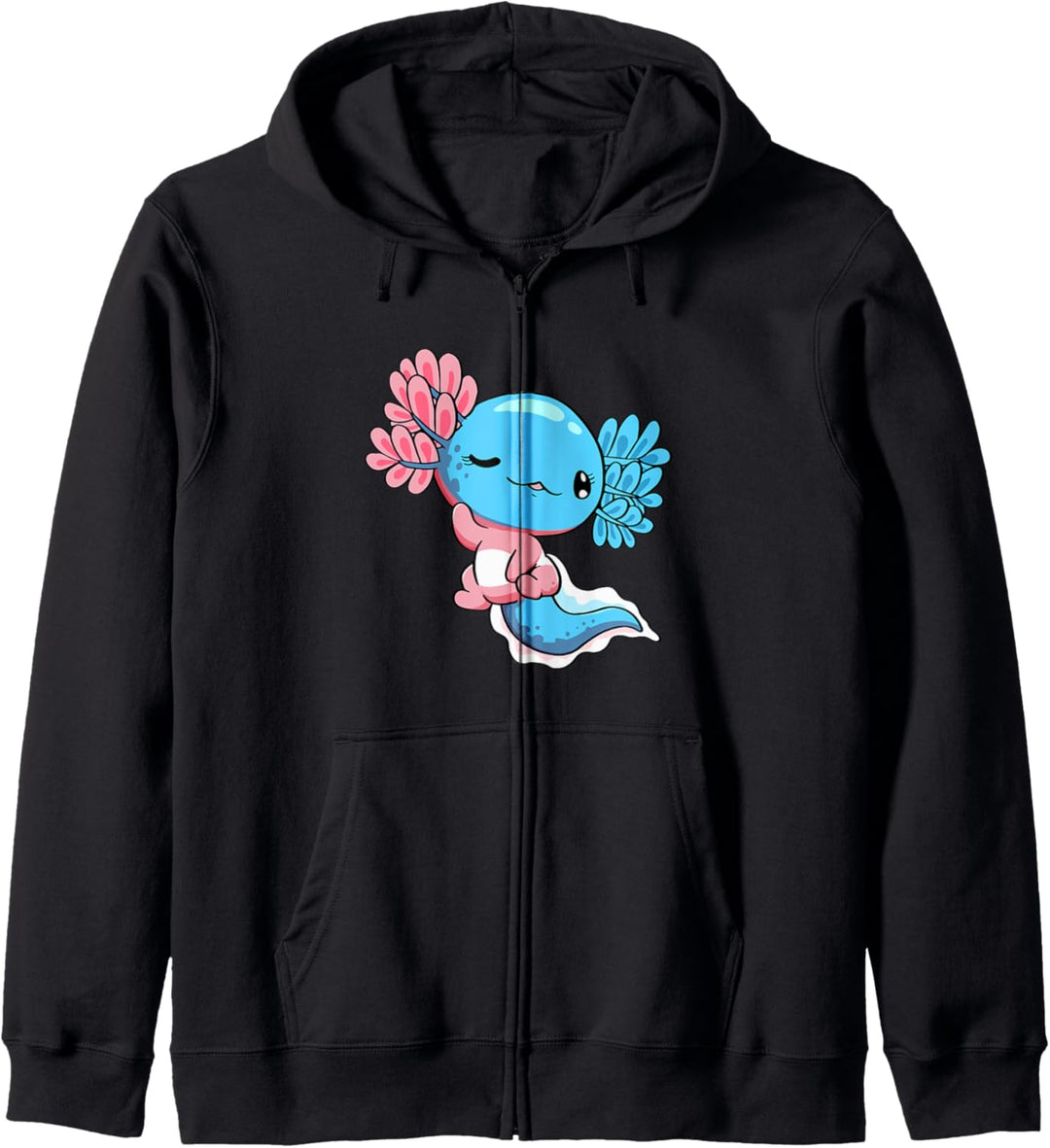 Transgender Pride Transgender Flagge Kawaii Axolotl Pile LGBTQ Kapuzenjacke