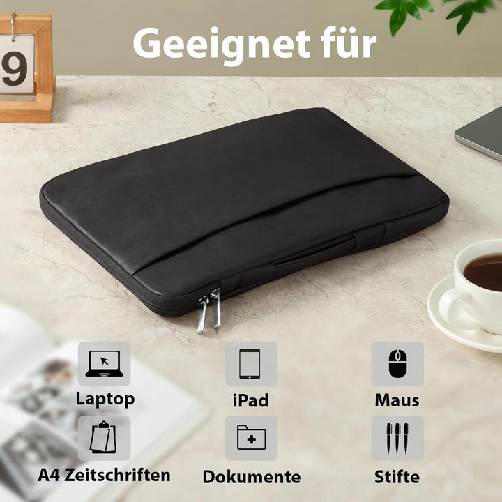 Lopoleis® Laptoptasche, Arbeitstasche Herren und Damen PU Leder, Laptop hülle Business Handtasche Tr