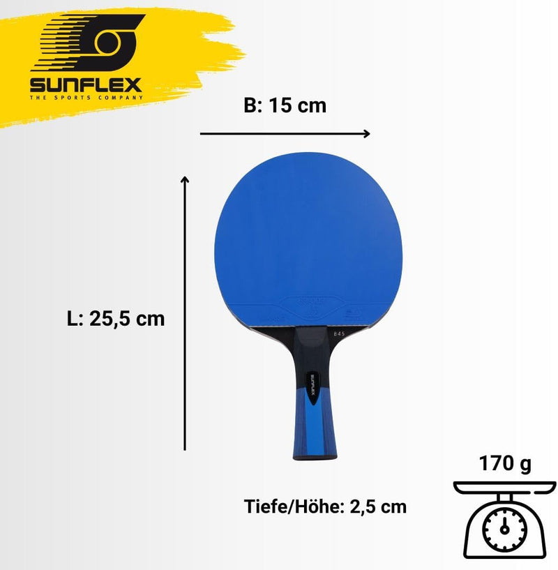 Sunflex® Color COMP B45 Tischtennisschläger | Tischtennis Racket Bat TT Profi Wettkampfschläger | ko