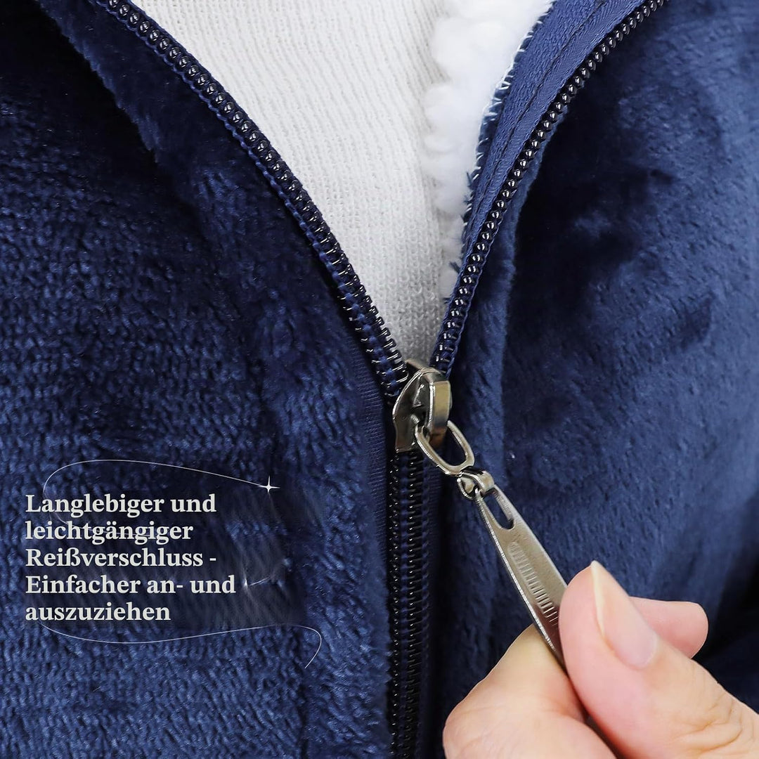 FEELJAM Decke mit Ärmeln Kuscheldecke Hoodie Decken Frauen Decke mit Kapuze mit Reissverschluss und
