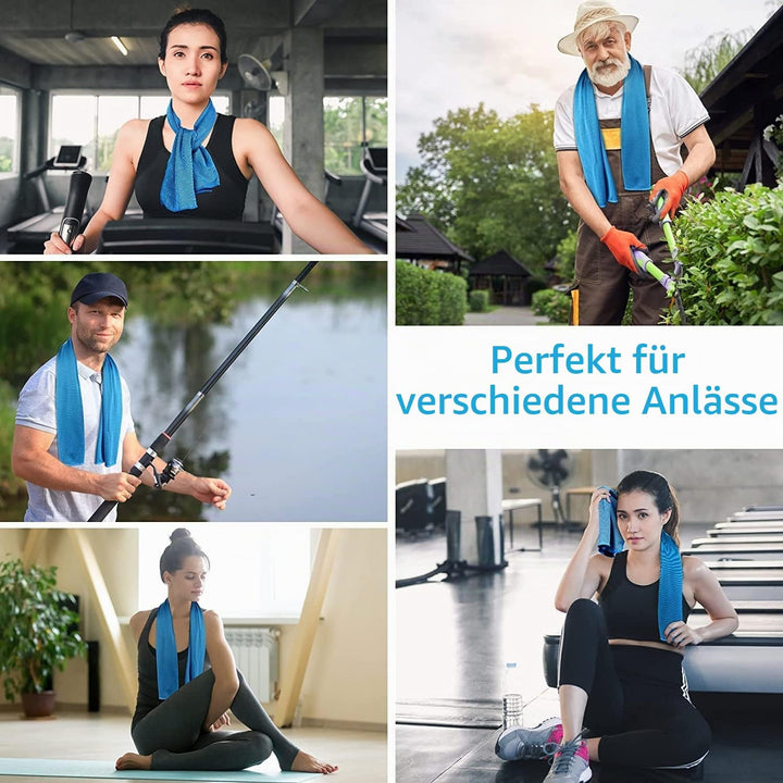 SZELAM Kühlendes Handtuch,EIS-Handtuch,Atmungsaktives,kühles Handtuch,Mikrofaser-Handtuch für Yoga,