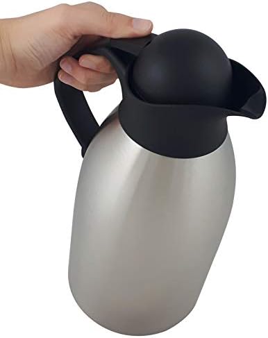 Helios Enduro Push Edelstahl-Isolierkanne, matt, 2 Liter 2,0 Liter, 2,0 Liter