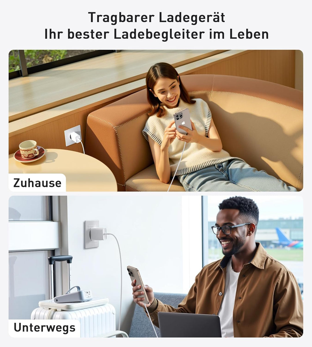 30W USB C Ladegerät, Schnellladegerät mit 2M Schnellladekabel for iPhone 17 16 15/17 16 15 Pro/17 16