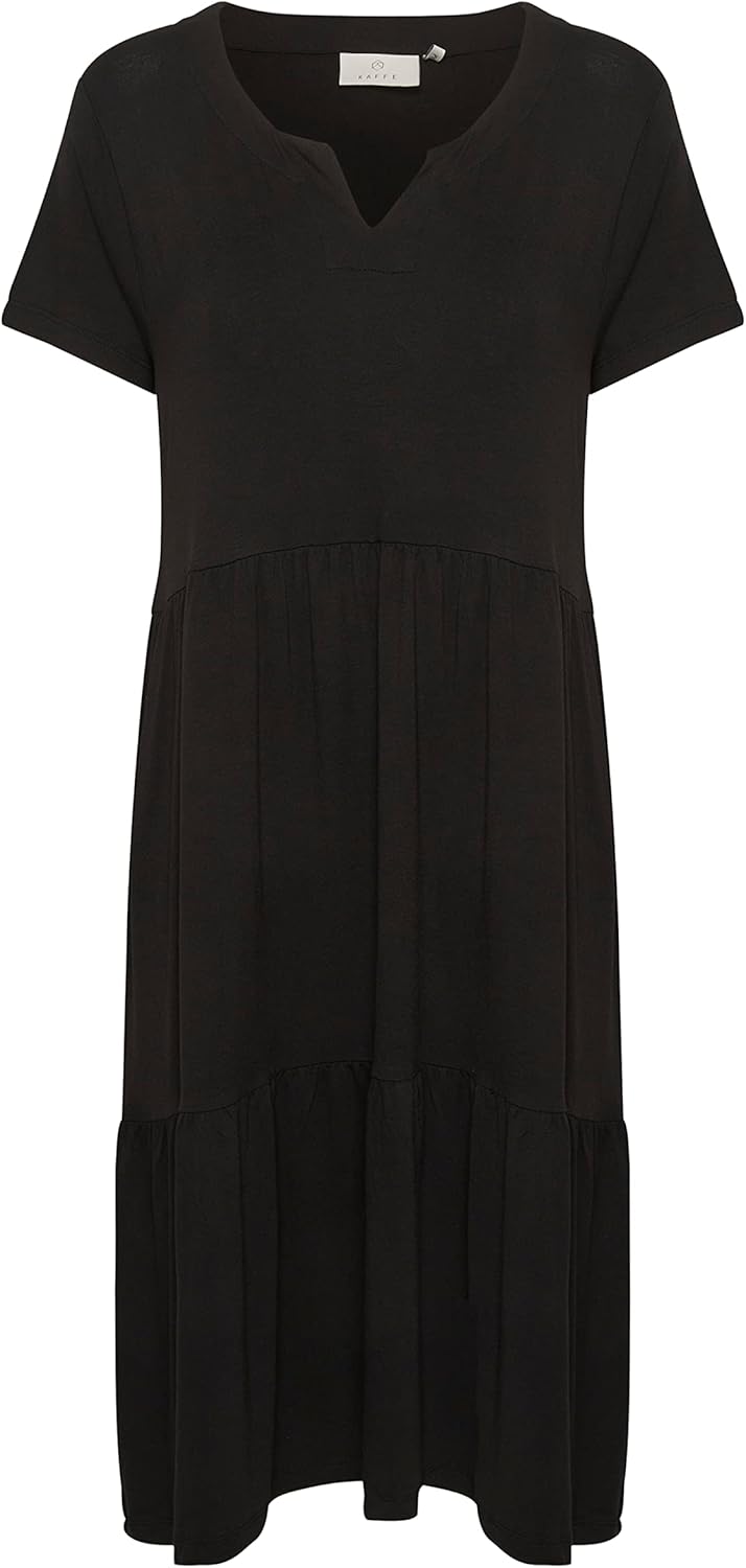 KAFFE Damen Kapetra Jersey Kleid M Black Deep, M Black Deep