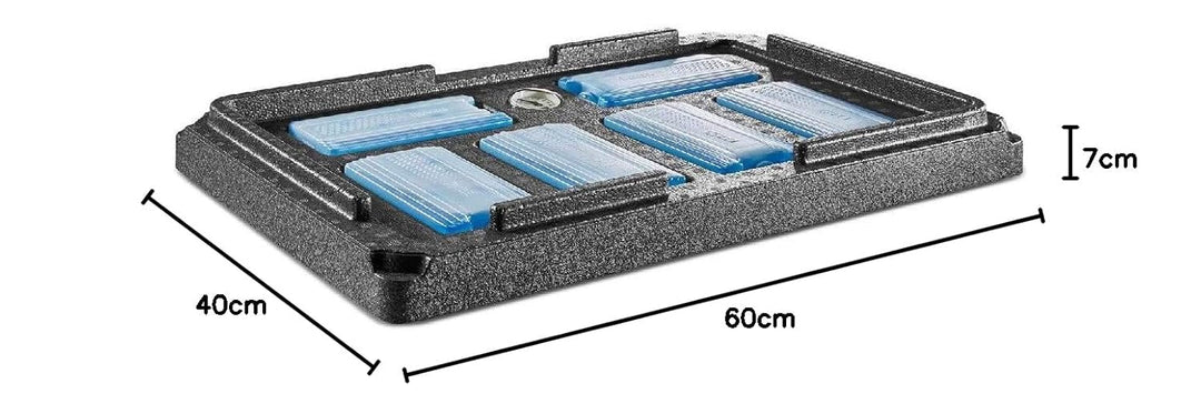 thermohauser Kühlaufsatzrahmen Gastrostar GN 1/1 für EPP-Thermobox - 60 x 40 x 8 cm - für bis zu 6 K