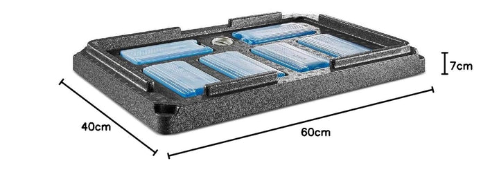thermohauser Kühlaufsatzrahmen Gastrostar GN 1/1 für EPP-Thermobox - 60 x 40 x 8 cm - für bis zu 6 K