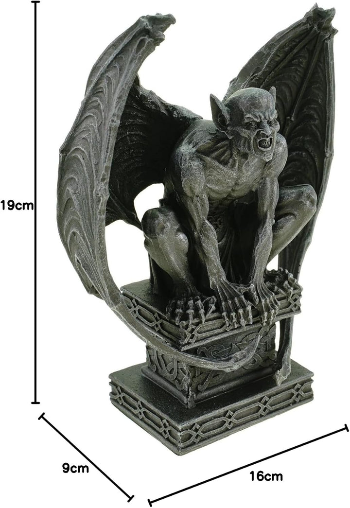 Vogler Midnight Demon mit Schwingen auf Sockel Dämon Gargoyle 19 cm Figur