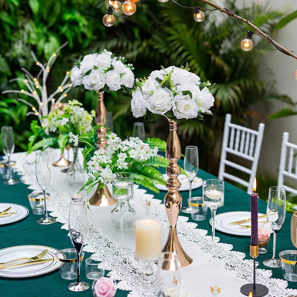 Sziqiqi 2Pcs 50 cm Höhe Metall Kerzenhalter Kerze ständer Hochzeit Mittelpunkt Event Road führen Flo