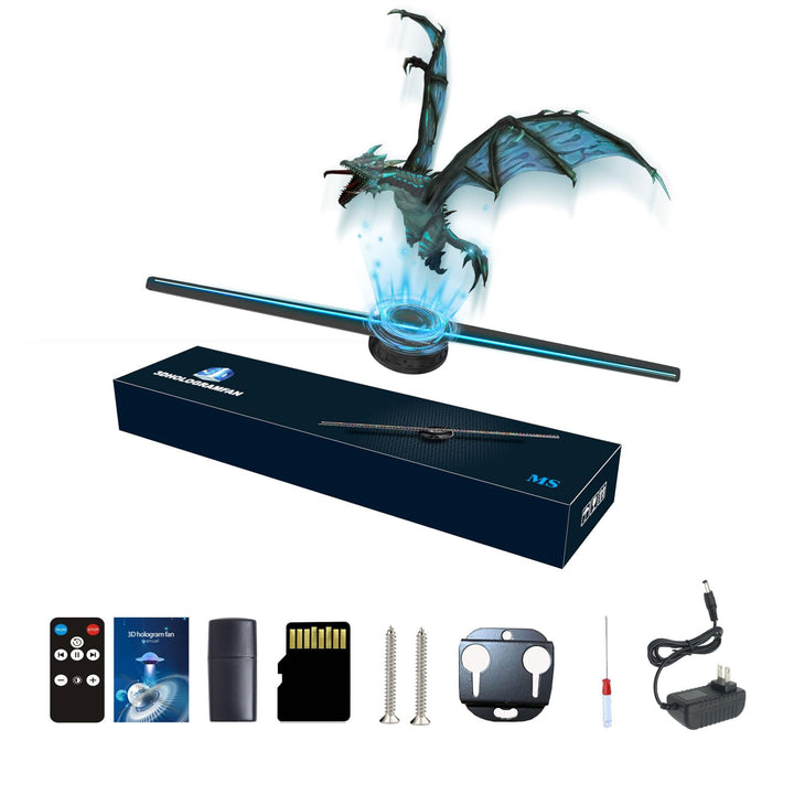 3D-Hologramm-Fan,Missyou 42CM Hologramm-Fan und 700 Videotheken, 3D Holographischer Projektor Hologr