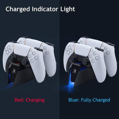 Mcbazel Dual-USB-Ladestation für PS5 Controller DualSense-Controller-Ladestation mit LED-Licht-Anzei