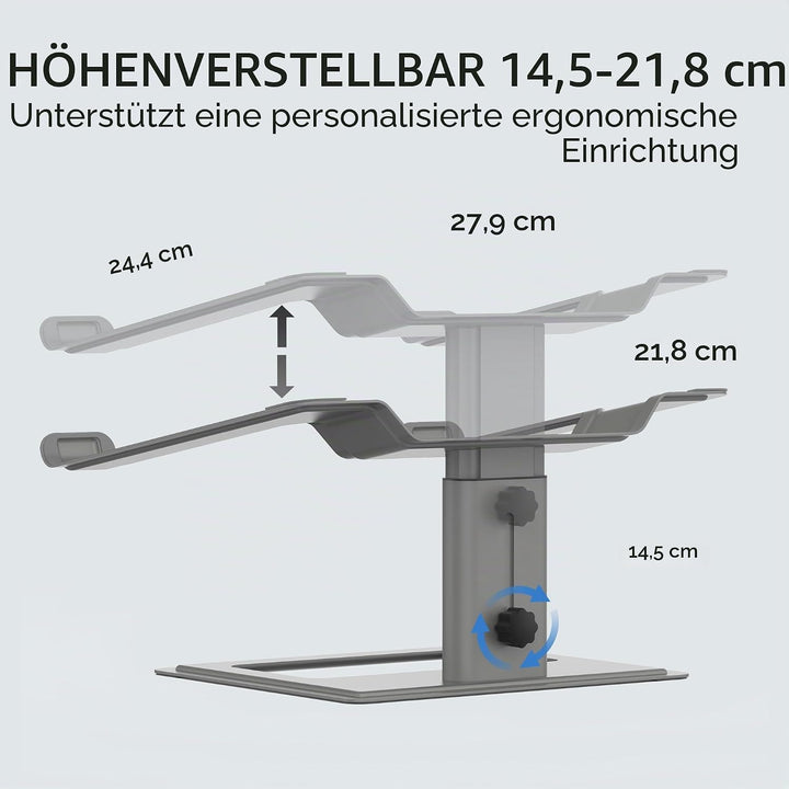 SOUNDANCE Laptop-Ständer für Schreibtisch, verstellbar, ergonomischer Laptop-Ständer für den Schreib