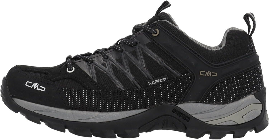 CMP Herren Rigel Low Shoe Wp Trekking-& Wanderhalbschuhe 47 EU Nero Grey, 47 EU Nero Grey