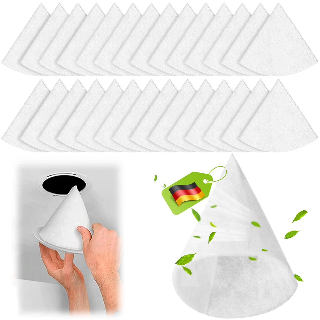 25 Stück Kegelfilter DN125, G4 Filtermatte für Lüftungsanlagen, Ersatzfilter Ø125 mm, Länge 180 mm,