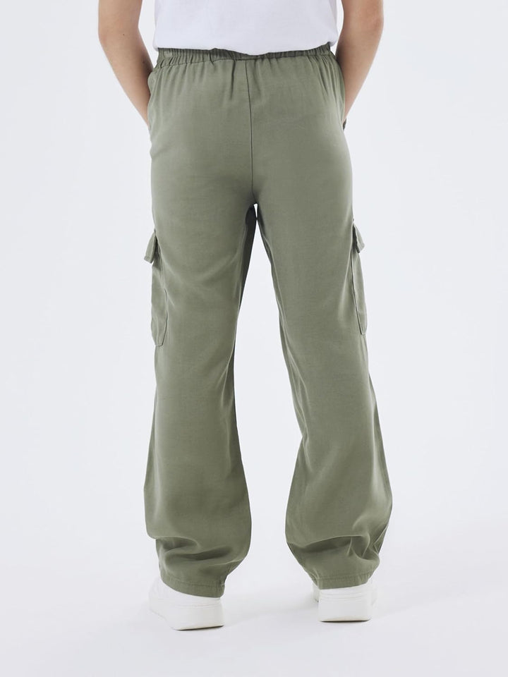 NAME IT Girl Cargohose Straight Fit 116 Deep Lichen Green, 116 Deep Lichen Green