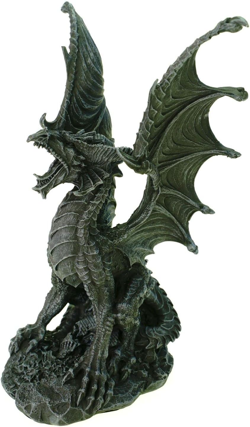 VOGLER Joh. Vogler GmbH Drache Roar mit erhobenen Schwingen 25 cm Dragon Figur Gothic