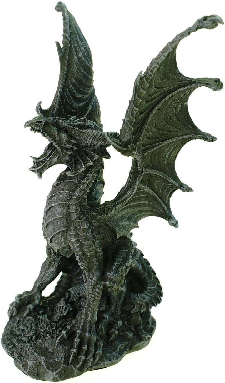 VOGLER Joh. Vogler GmbH Drache Roar mit erhobenen Schwingen 25 cm Dragon Figur Gothic