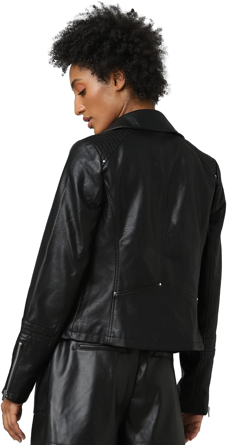 ONLY Female Kunstlederjacke ONLGEMMA Kunstlederjacke 38 Schwarz, 38 Schwarz