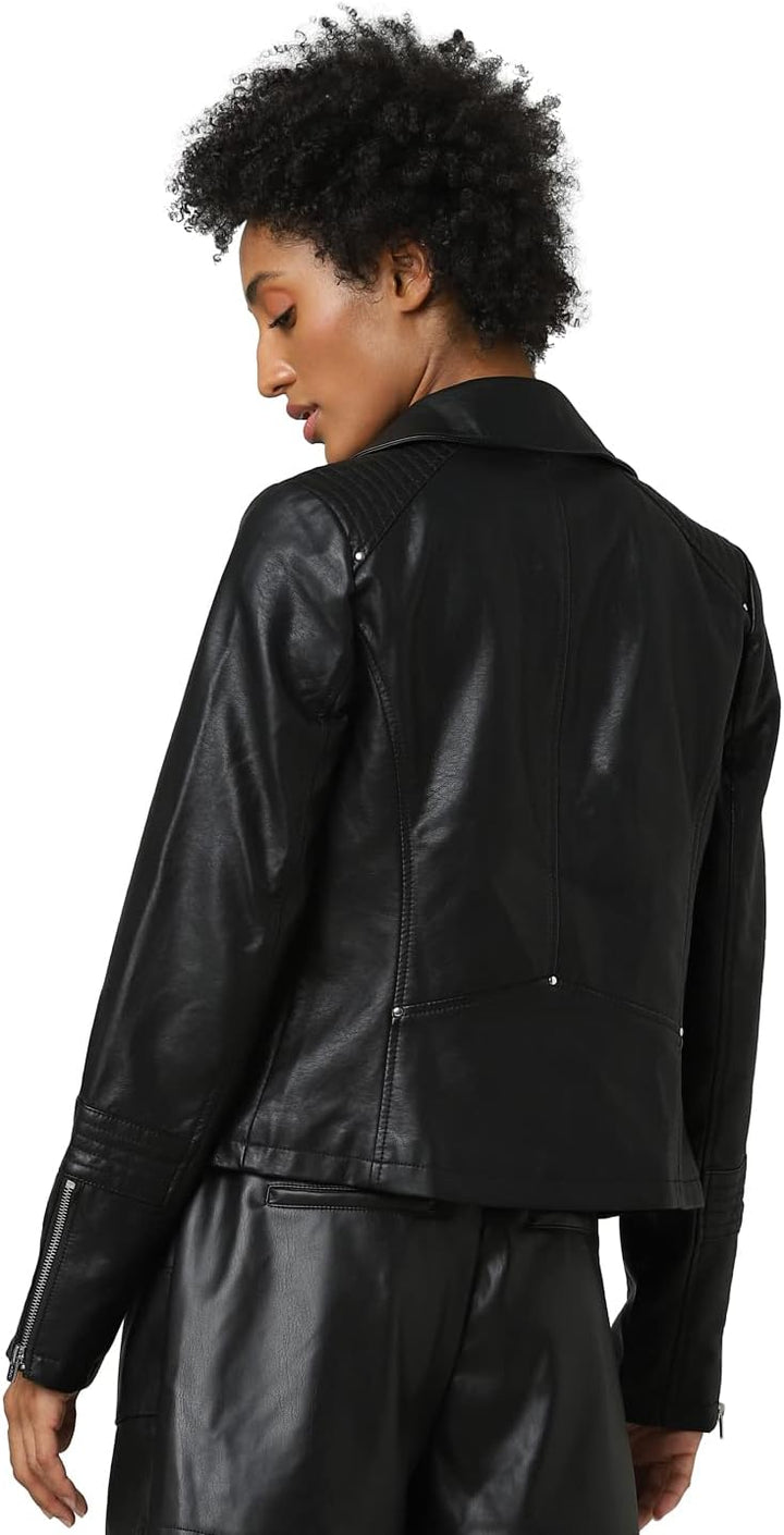 ONLY Female Kunstlederjacke ONLGEMMA Kunstlederjacke 38 Schwarz, 38 Schwarz