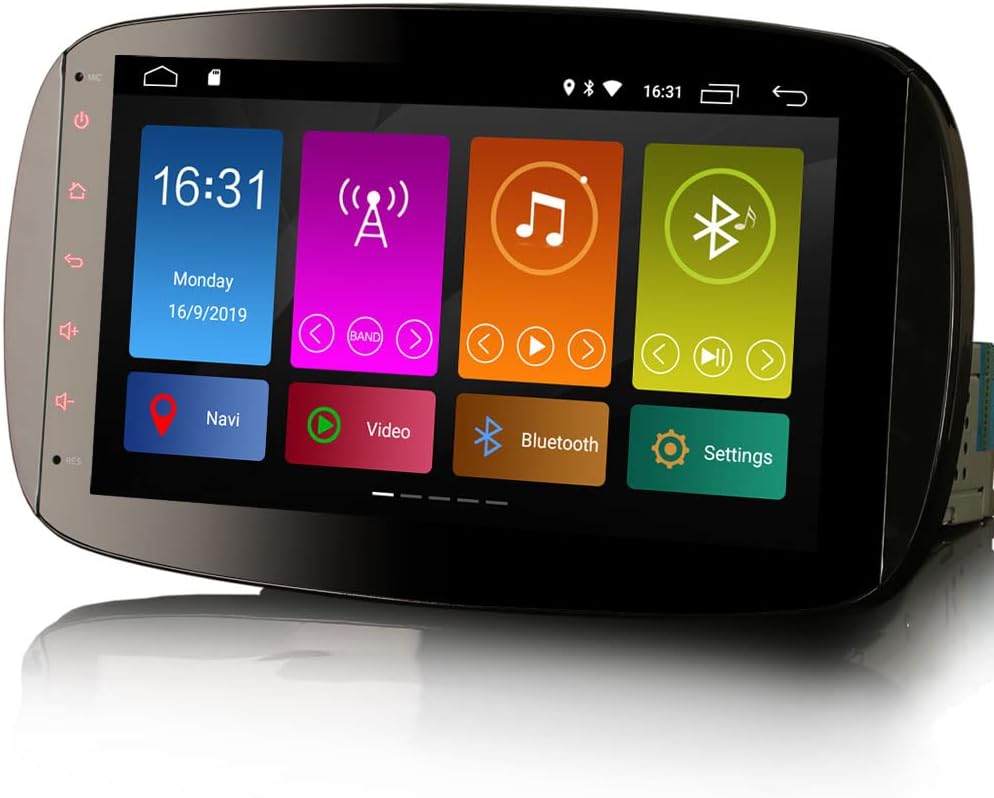 Erisin 9 Zoll Android 10 Autoradio mit Navi GPS für Mercedes-Benz Smart Eingebauter CarPlay DSP-Vers