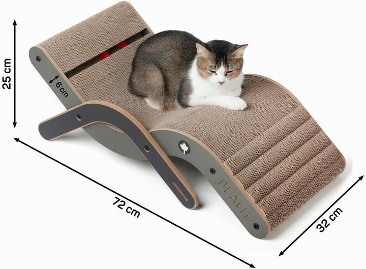 CanadianCat Company | Design-Kratzmöbel Beach Chair | Kratzbrett Katzenliege, Sonnenliege, Hängematt
