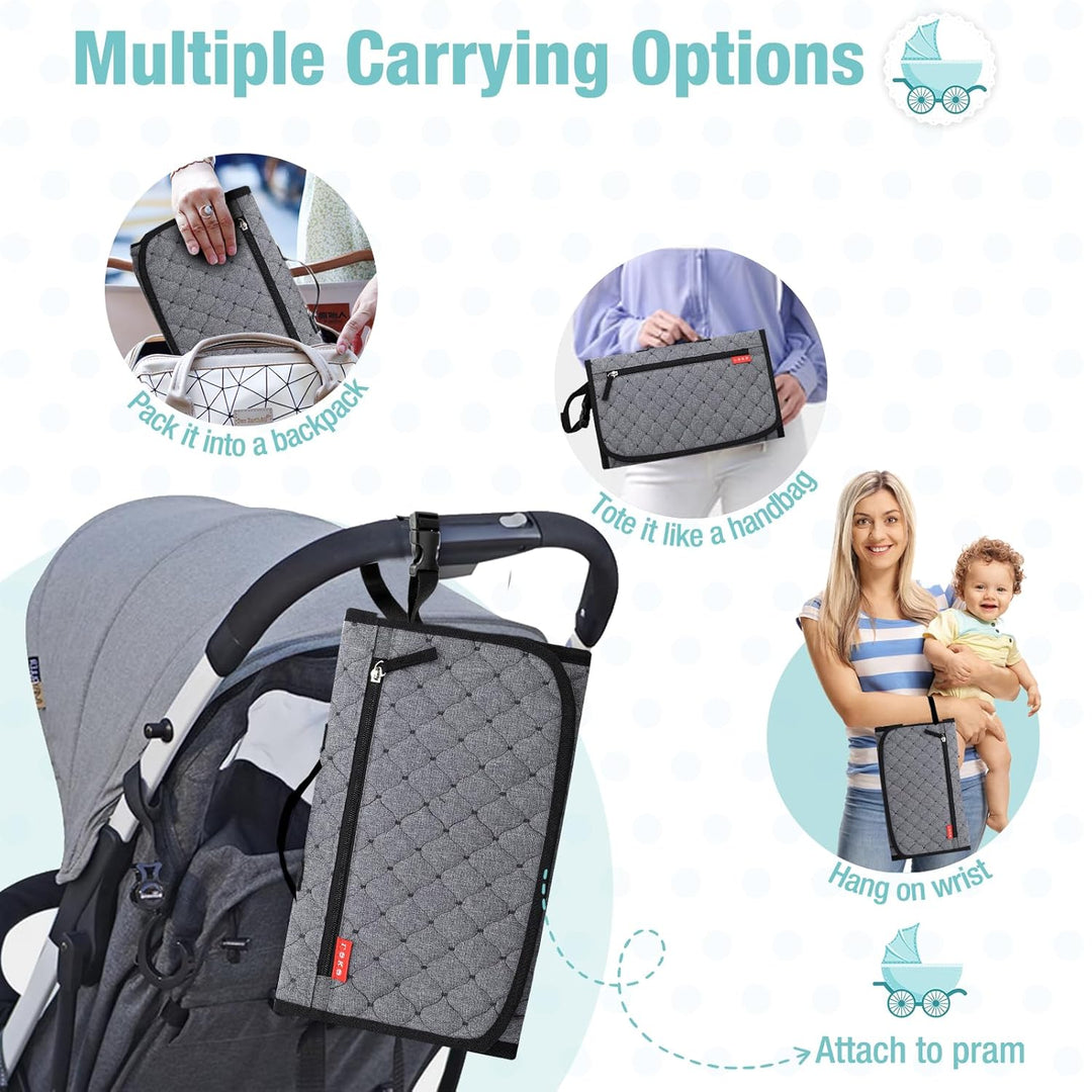 Lekebaby Wickelunterlage Wickelunterlage Tragbare Wickelunterlage Baby Reise Wickelunterlage mit Wis