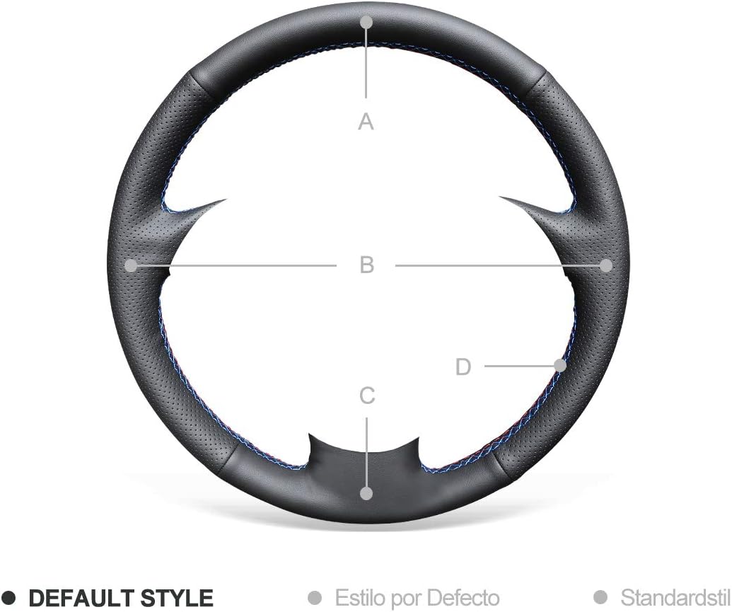 MEWANT Sew Lenkradhülle für BMW E60 (Limousine) 530d 2003-2009, E61 (Touring) 2004-2009, aus Mikrofa