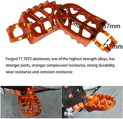 Motorcycle Dirt Bike FootRest Rest Footpegs Foot Pegs Pedals For KTM SX SXF EXC EXCF XC XCF XCW XCFW