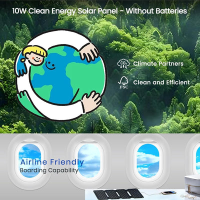 Mini Solar Ladegerät,FlexSolar 10W Solarpanel E-Film IP67 Taschenladegerät USB-Geräte Neu aktualisie