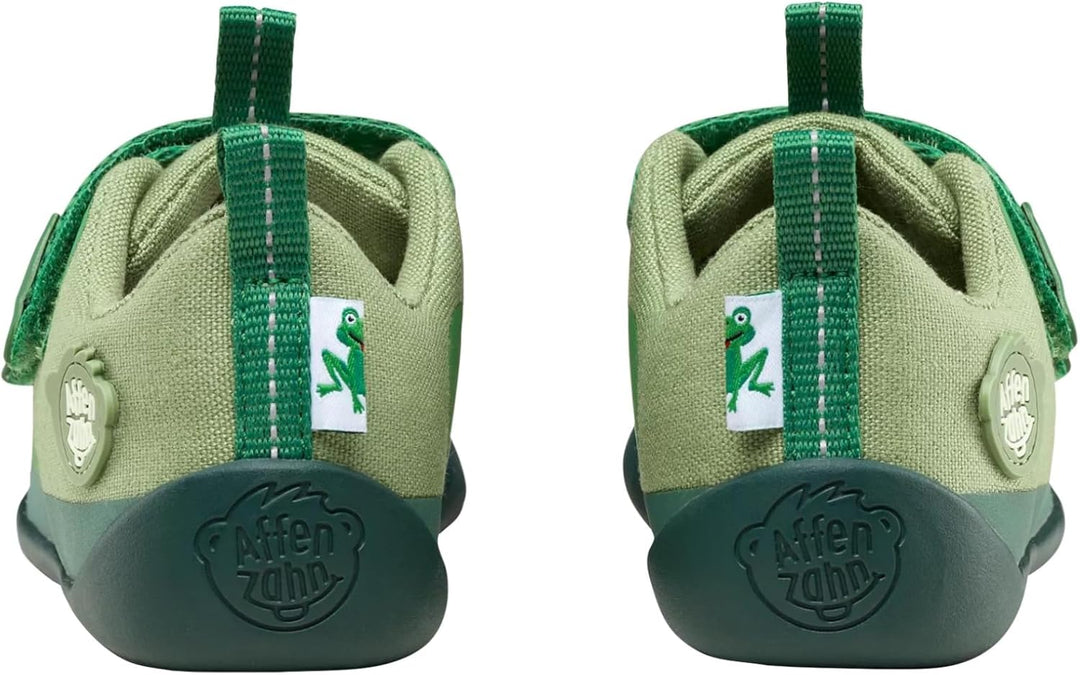 Affenzahn Barfussschuh Baumwolle Lucky Klettverschluss Vegan rutschfest Flexibel für den Sommer in G