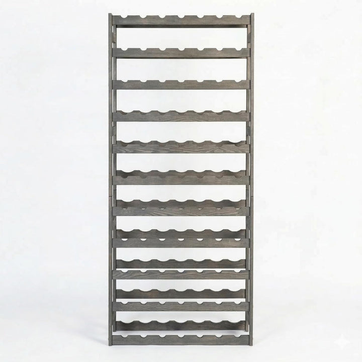 Weinregal Holz 77 Flaschen Grau 72,5x166x25 cm Wine Rack Regal Flaschenregal Weinflaschenregal Geträ