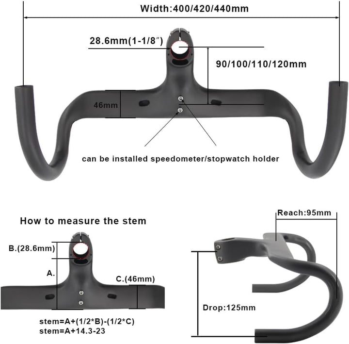 RXL SL lenker rennrad carbon1-1/8" Integrierte Carbon Lenker internes Routing fahrradlenker carbon r
