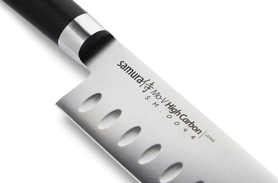 SAMURA MO-V Profi Santokumesser Ultra-scharf, gross, aus japanisch AUS 8 Edelstahl, 18 cm Klinge, mi