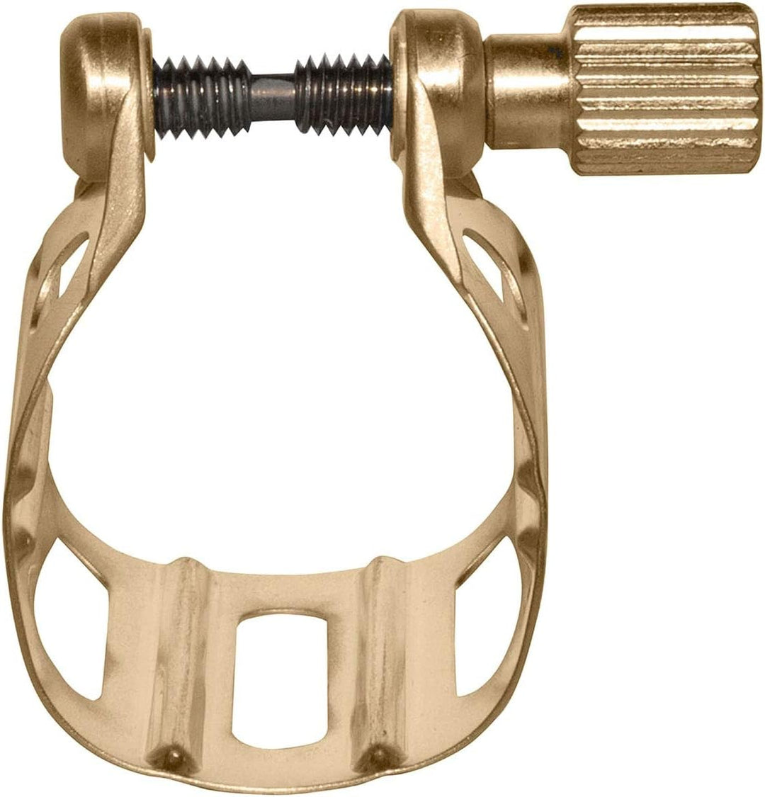 BG L20MJ Jazz-Ligatur gold lackiert - Alt-/Tenorsaxophon mit Metallmundstück