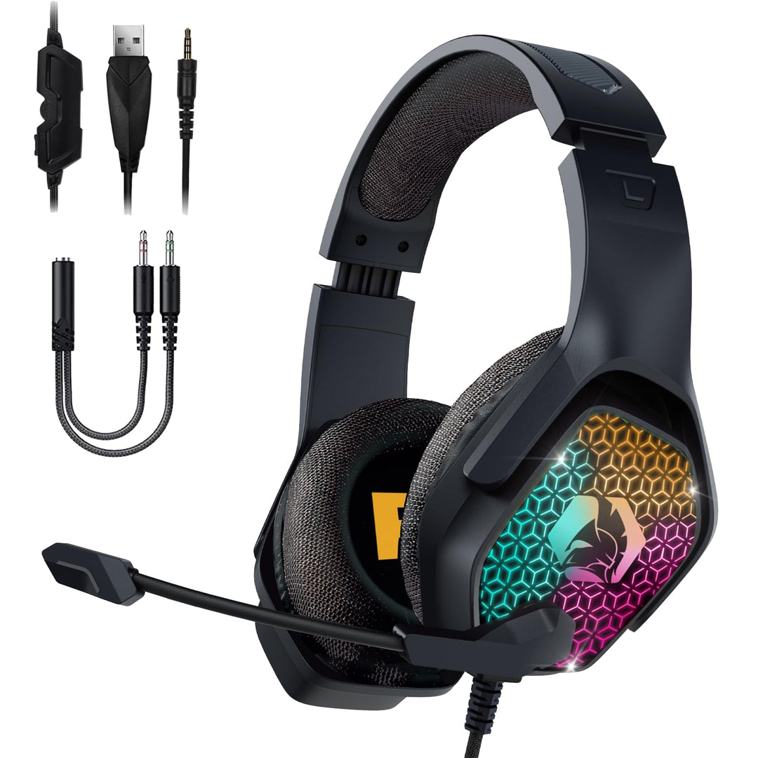EMPIRE GAMING H-3 RGB Kopfhörer für PS5, PS4, Xbox, Switch, PC, Mac, Smartphones, Tablets, High Defi