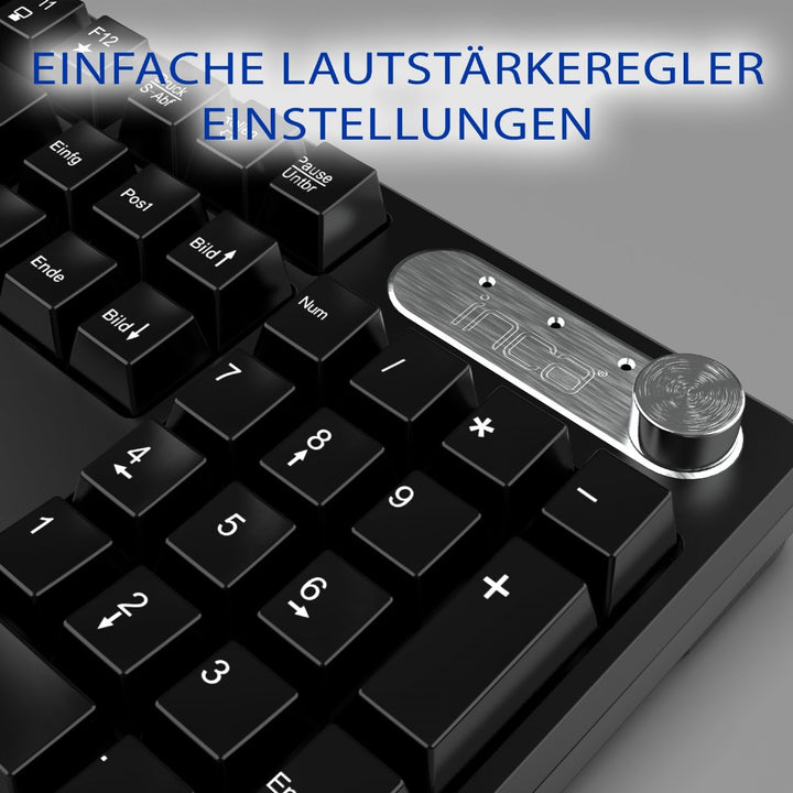 inca IWS-549U Kabelloses Tastatur Maus, Wiederaufladbar Leise mit Type-C & USB Empfänger, Wireless Q