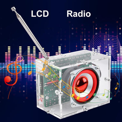 Heemol Digital Radio Kit DIY Lötprojekte 87-108MHz Radio Modul DIY Kits mit LCD Display für das Lötü