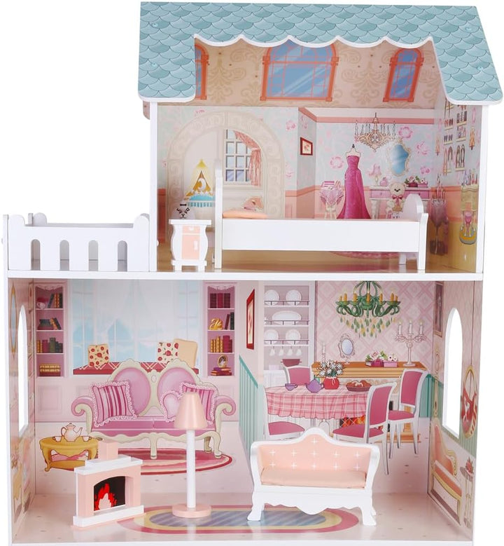 Bandits & Angels Puppenhaus aus Holz, rosa/Blaue Angels City House ab 3 Jahren, 106 cm hoch – inklus