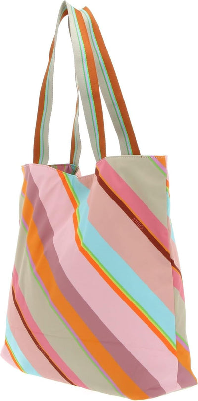 Oilily Romy Reversible Shopper Summer Stripes Misty Rose