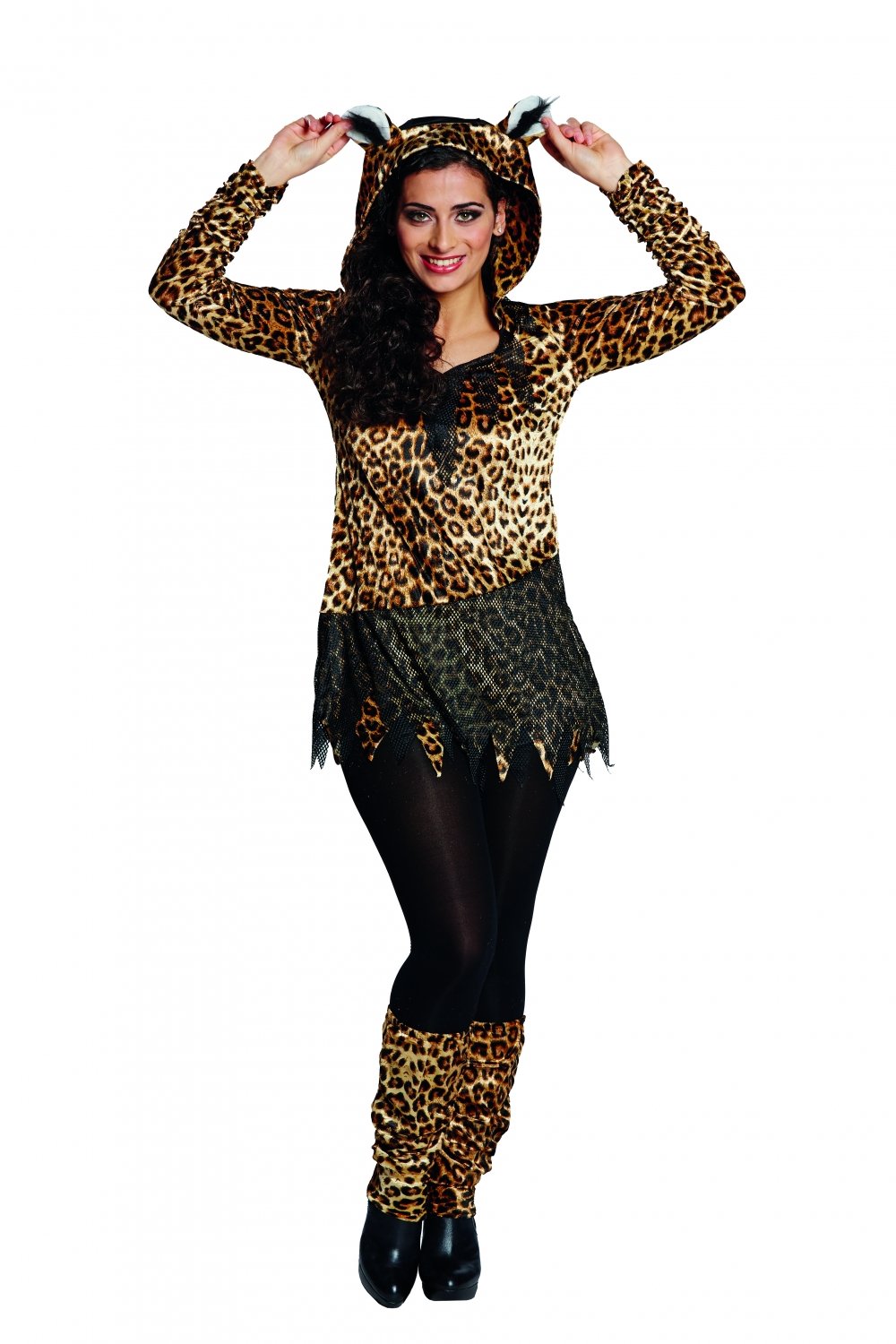 Leopard Damen Kostüm Raubkatze Katzenkostüm Karneval Fasching Gr.42